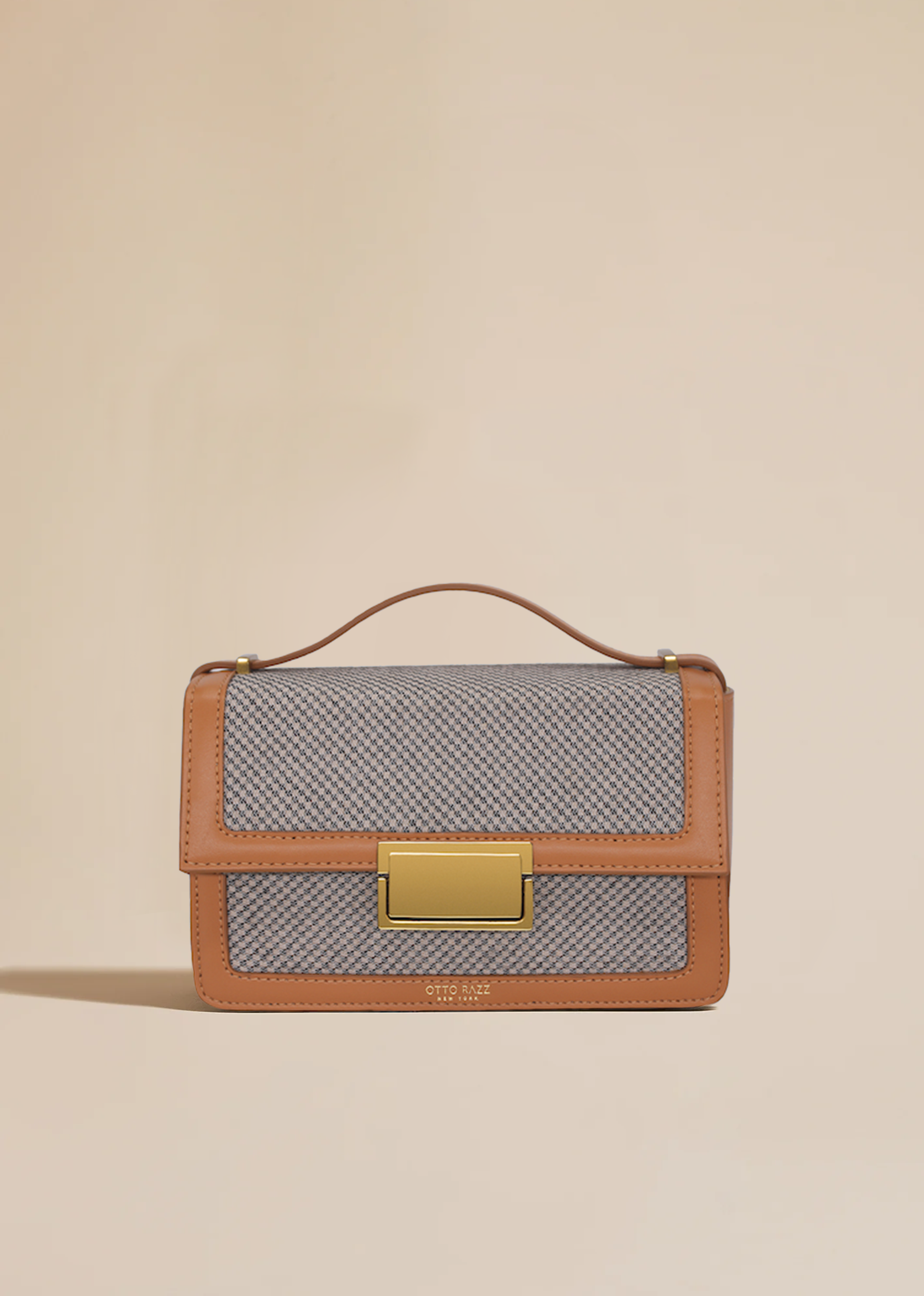 Lexington Bag In Smooth Tan Apple Leather And Canvas
